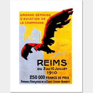 1910 Air Show in Reims France Posters and Art